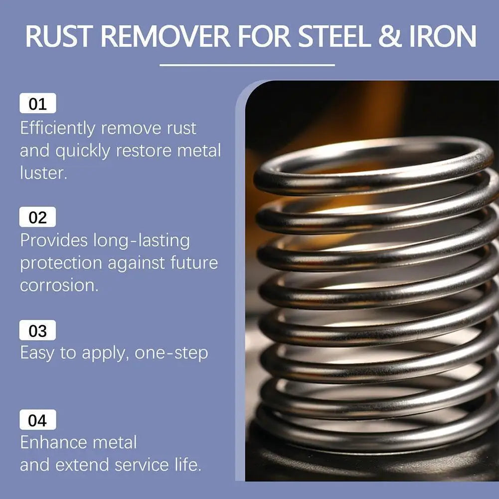 Fast-Acting Metal Rust Remover Spray | Anti-Corrosion 120ml Rust Remover Spray QXL