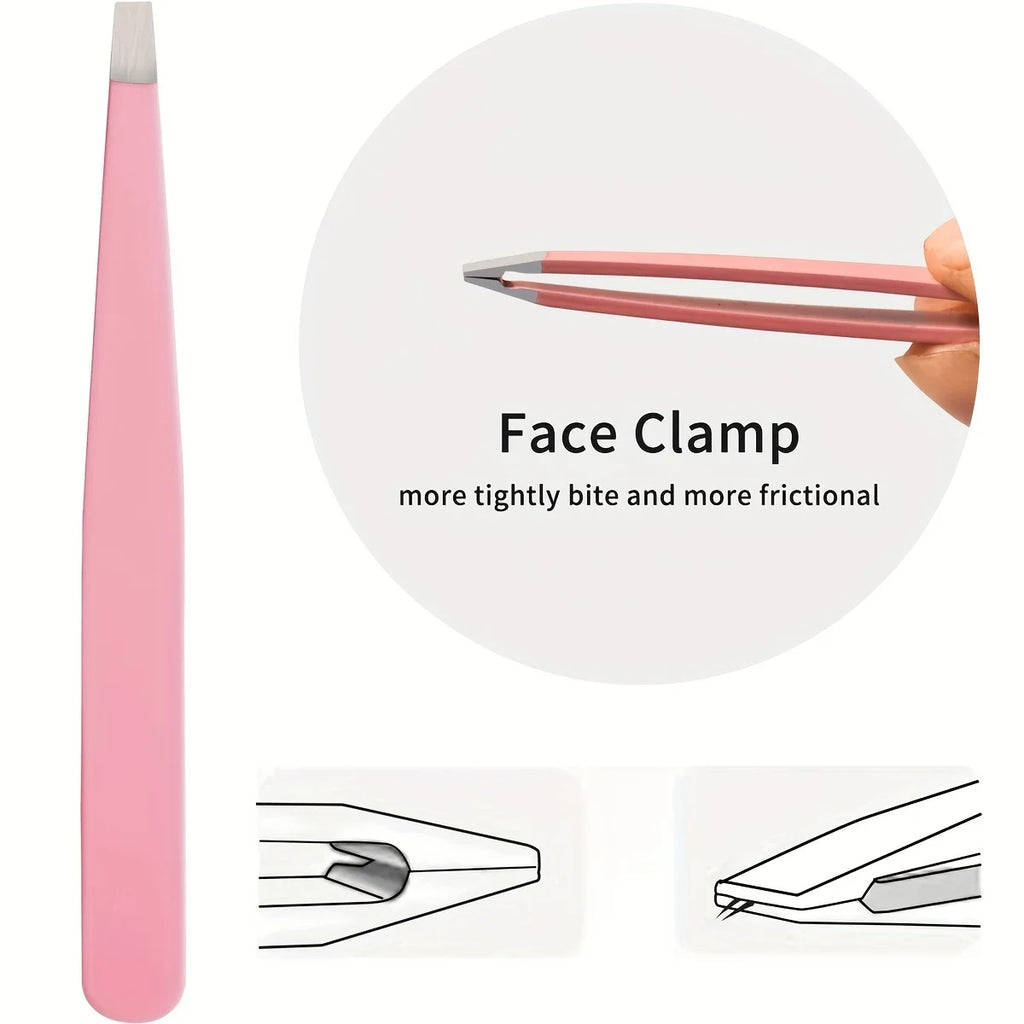 Professional 1/2/4 Piece Precision Stainless Steel Unisex Eyebrow Tweezers Set, Non-Slip Textured Handles, Fast Eyebrow Shaping, QXL