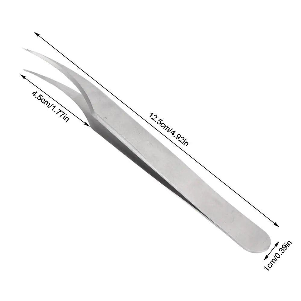 Dolphin Curved Tip Stainless Steel Nail Art Tweezers 125mm Nail Art Tweezers QXL