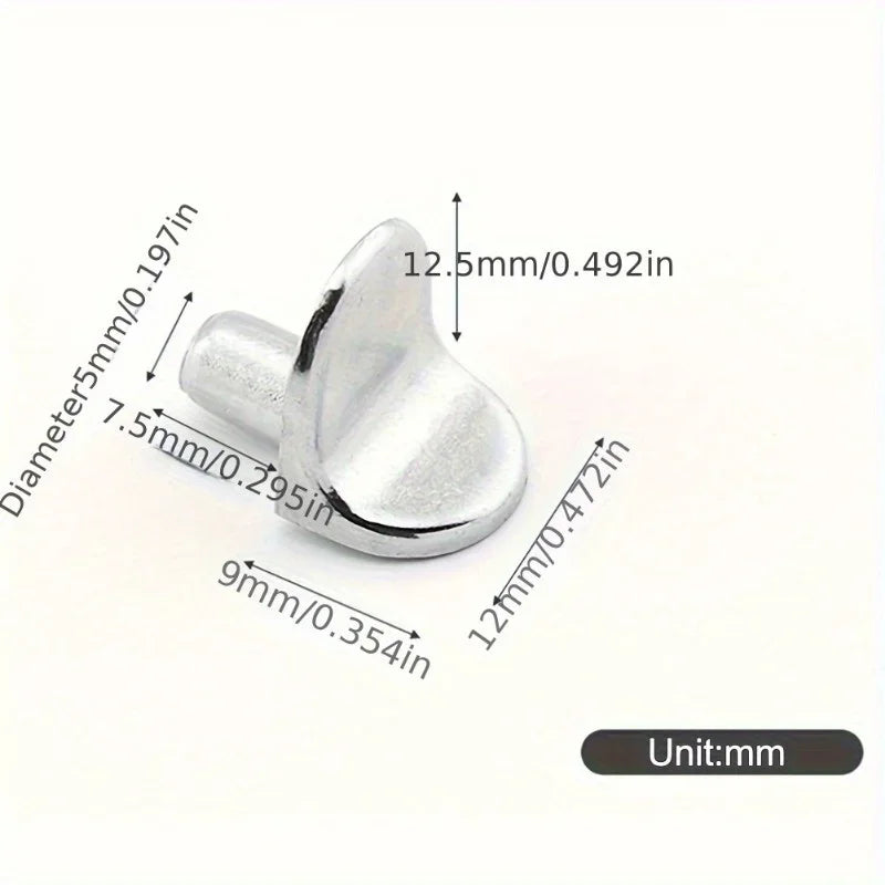 20-Pack L-Shaped Shelf Support Pegs | Metal Cabinet Pins Silver Shelf Support Pegs QXL