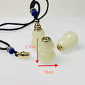 Jade Gourd Pendant Necklace | Refillable Essential Oil Vial Essential Oil Necklace QXL 1pc