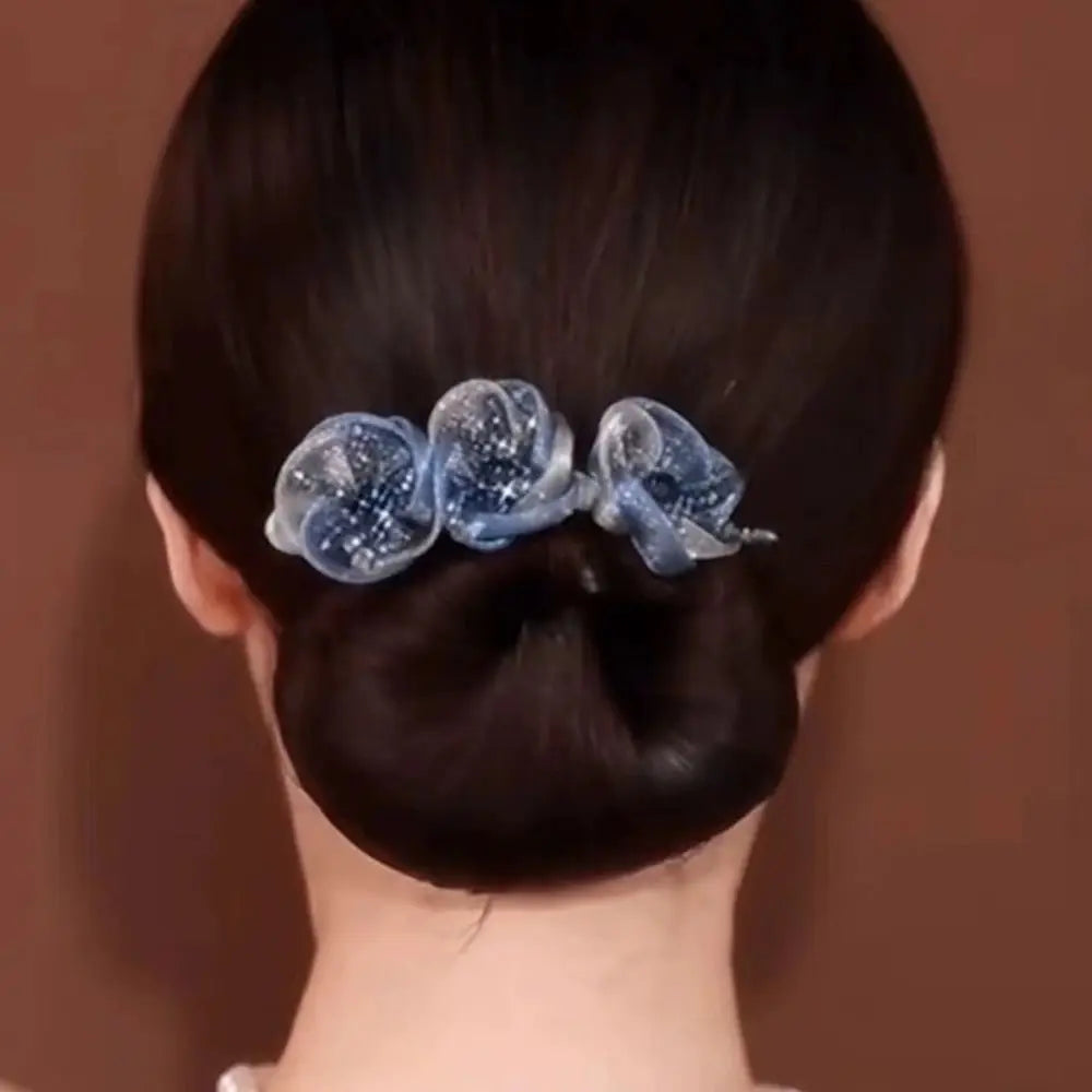 Flower Hair Bun Roller Clip | Flexible Twist Styling Tool Hair Bun Roller Clip QXL