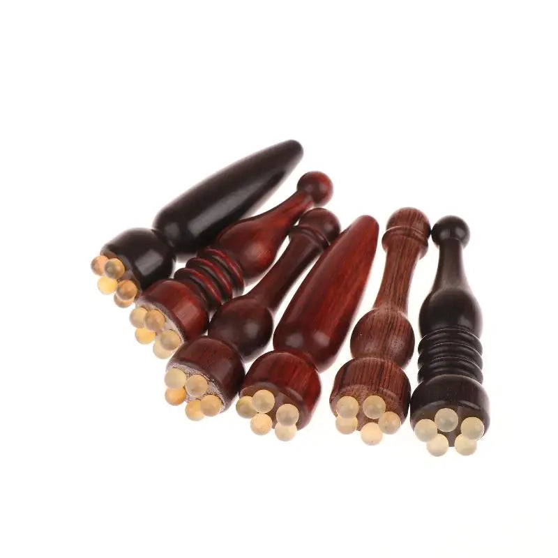 Sandalwood Gua Sha Eye Massage Stick | 5-Bead Face Tool Gua Sha Face Tool QXL