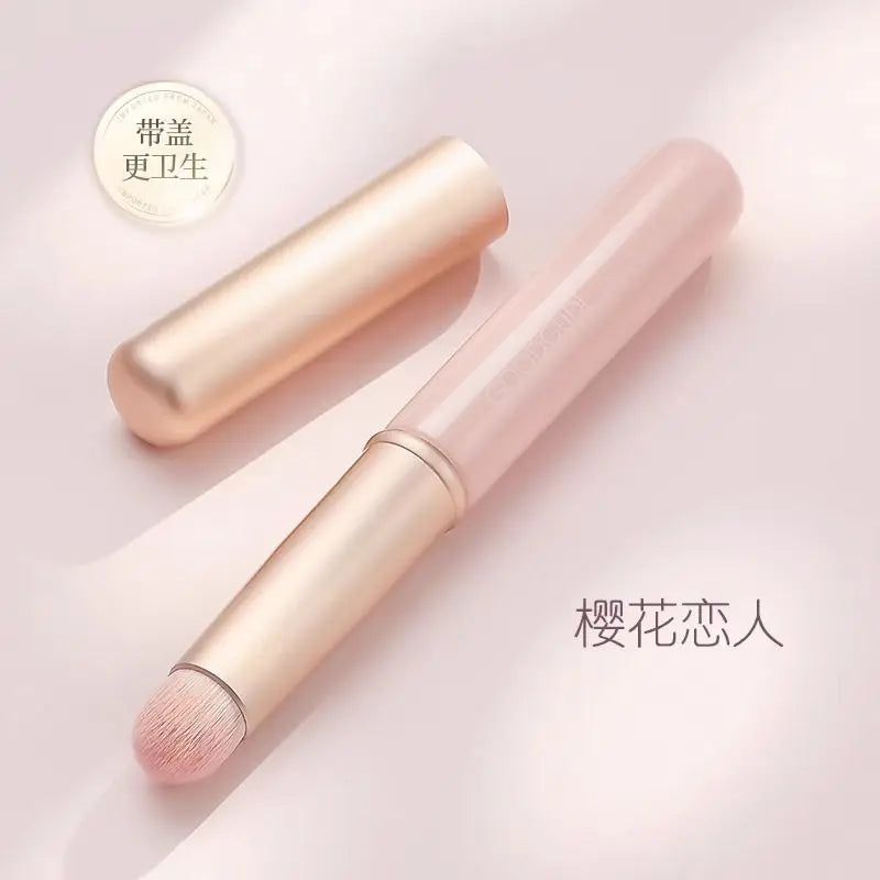 Dual-Head Retractable Lip & Concealer Blending Brush with Cap Lip Blending Brush QXL Single headed pink