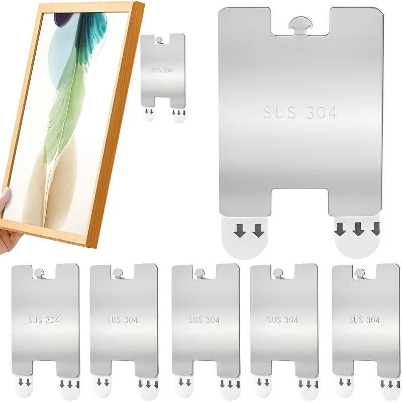 Stainless Steel Picture Frame Hooks | Easy Wall Mount Picture Frame Hooks QXL