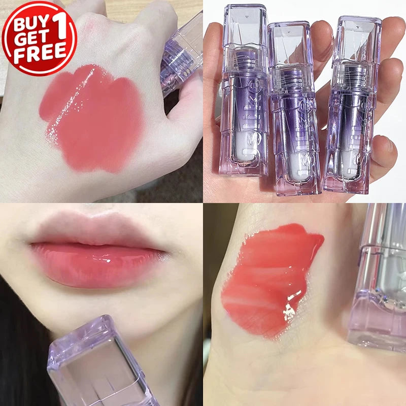 2-Pack Glitter Mirror Lip Gloss | 7 Colors Shimmer Hydrating Shimmer Lip Gloss QXL
