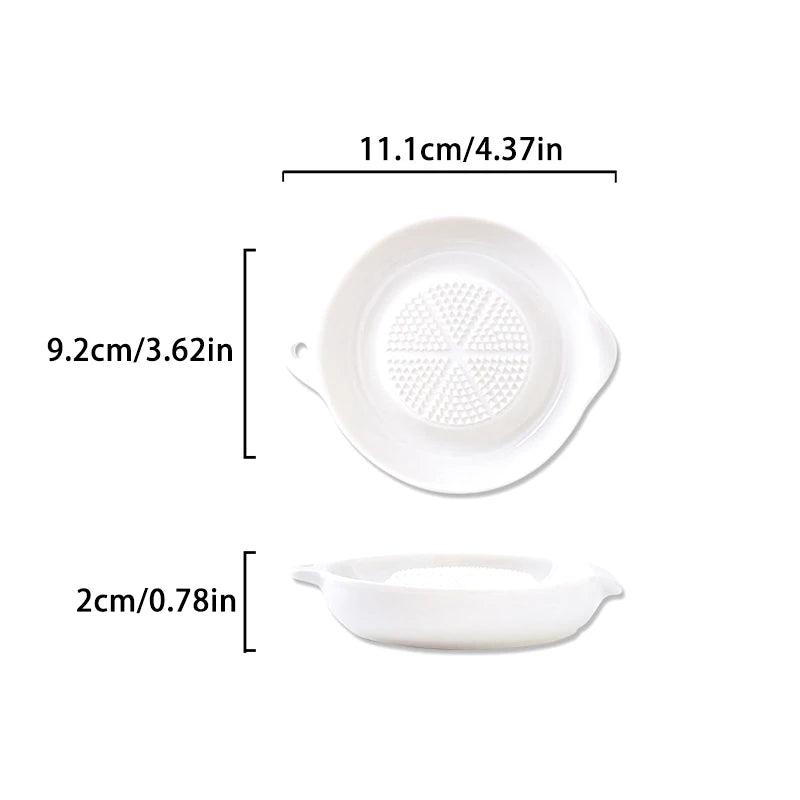 Ceramic Ginger Grater & Garlic Masher | Porcelain Kitchen Tool Ceramic Kitchen Grater QXL