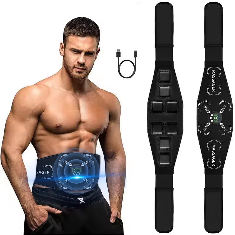 EMS Waist Toning Belt | Electric Muscle Stimulator Massager EMS Toning Belt QXL