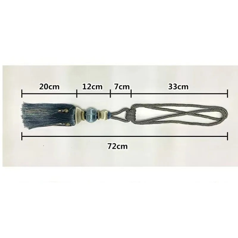 Gold Curtain Tiebacks with Hanging Ball & Tassels – 1 Pair Curtain Tiebacks QXL