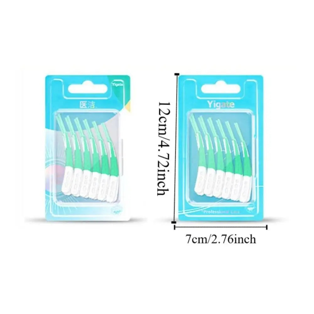 60-Pack Silicone Interdental Brushes | Soft Bristle Tooth Cleaner Interdental Brush Set QXL