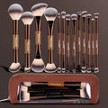 MAANGE 13-Piece Makeup Brush Set with Storage Bag Makeup Brush Set QXL Coffee Brown