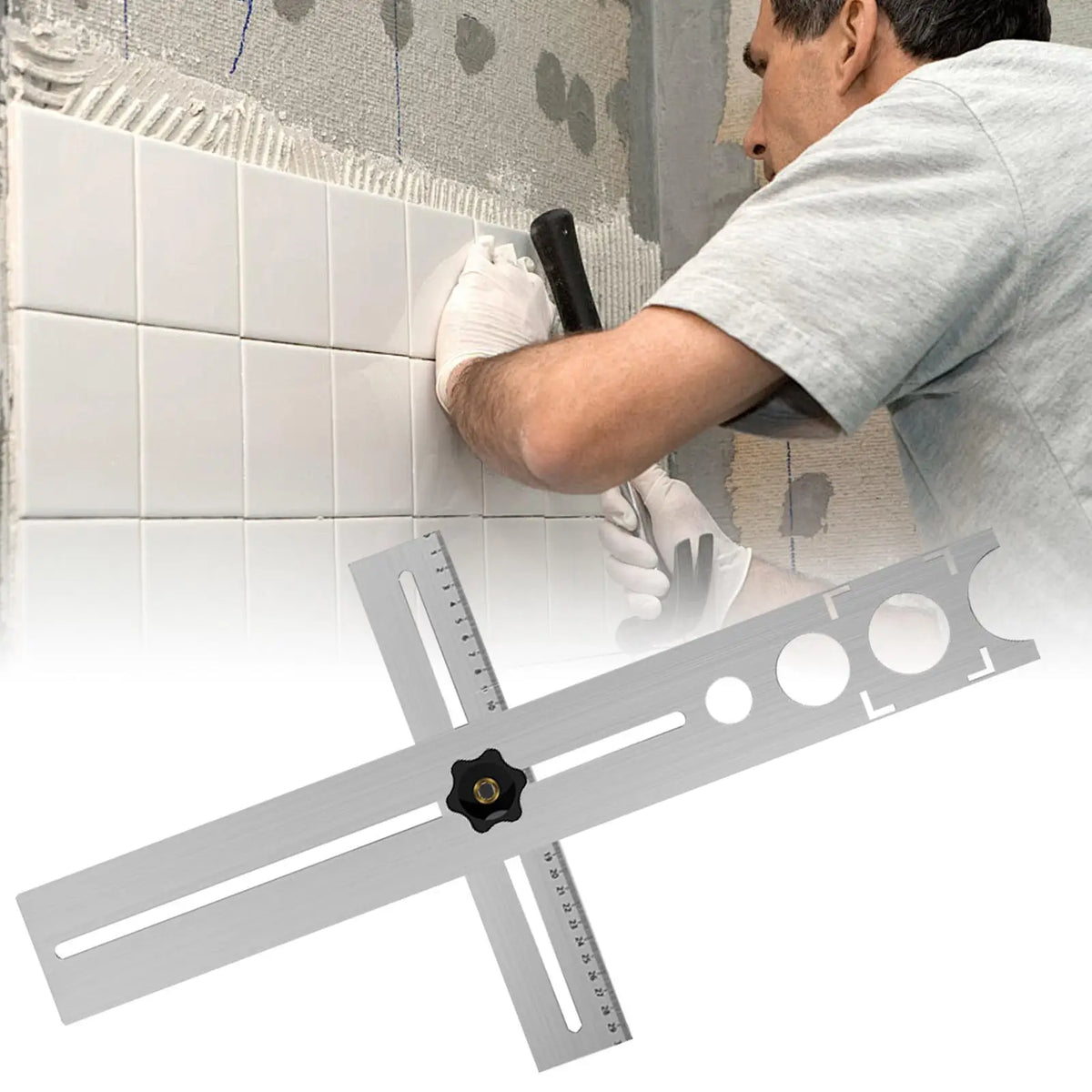 Adjustable Tile Hole Locator | Stainless Steel Drill Guide Tile Drill Guide QXL