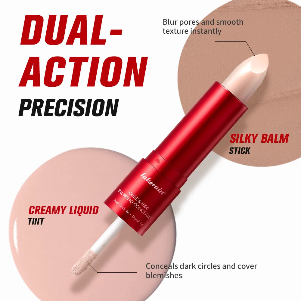 2-in-1 Liquid Concealer Balm Stick | High Coverage, Long-Lasting Liquid Concealer Stick QXL