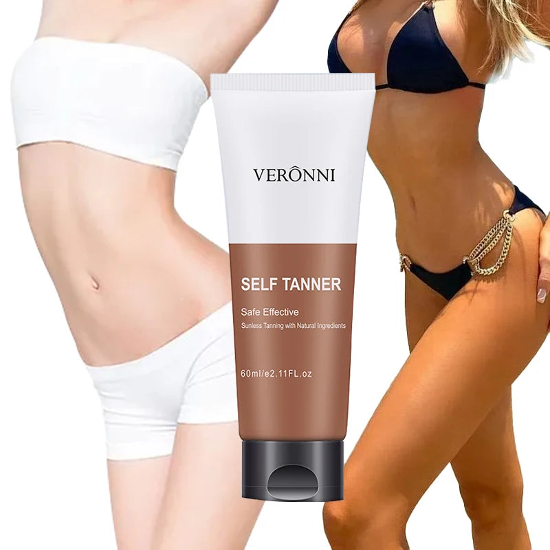 Long-Lasting Tanning & Bronzing Cream All Skin Types 60ml Self Tanner Cream QXL