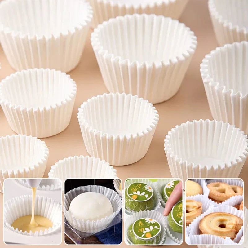 500/1000-Pack Greaseproof Cupcake Liners | Muffin Baking Cups Cupcake Baking Liners QXL