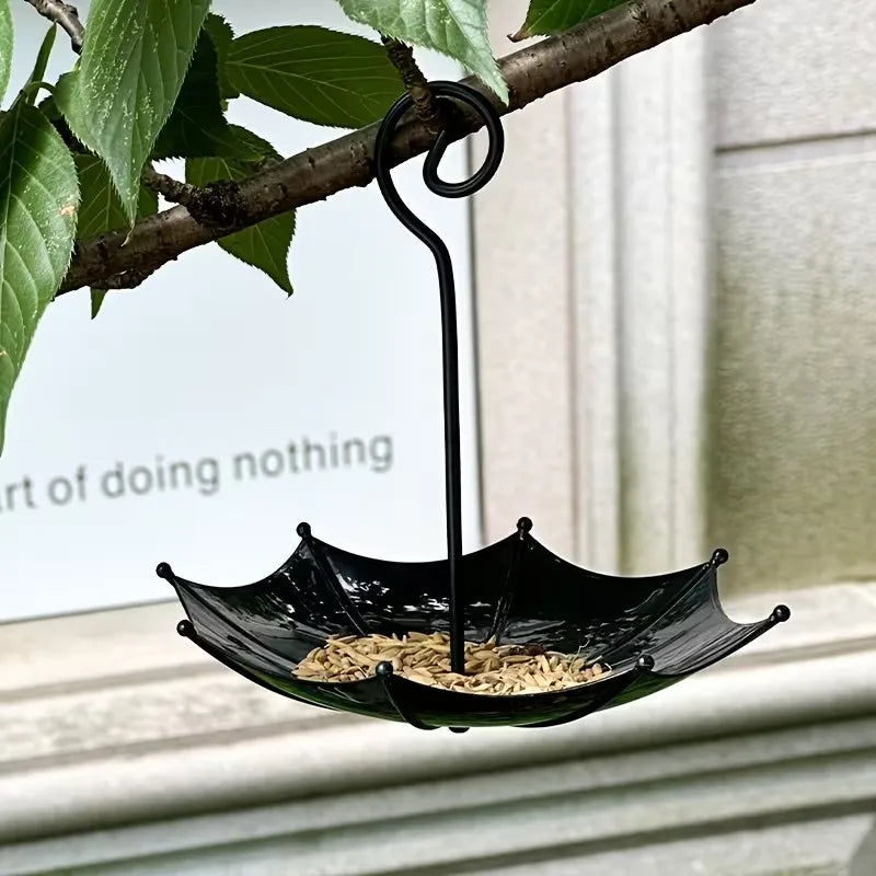 Umbrella Hanging Bird Feeder & Bath – Plastic Tray for Garden Hanging Bird Feeder QXL