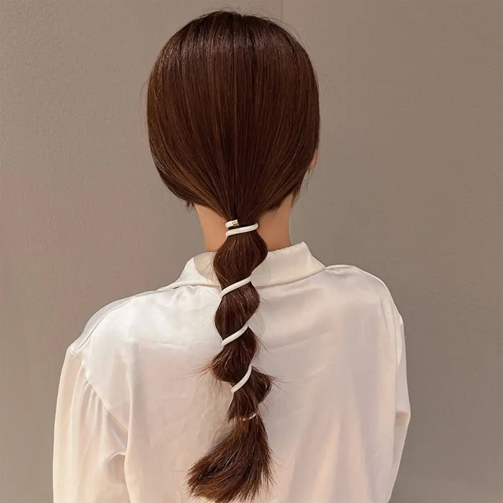 Spiral Telephone Line Hair Ties – 9 Colors Elastic Ponytail Hair Ties QXL
