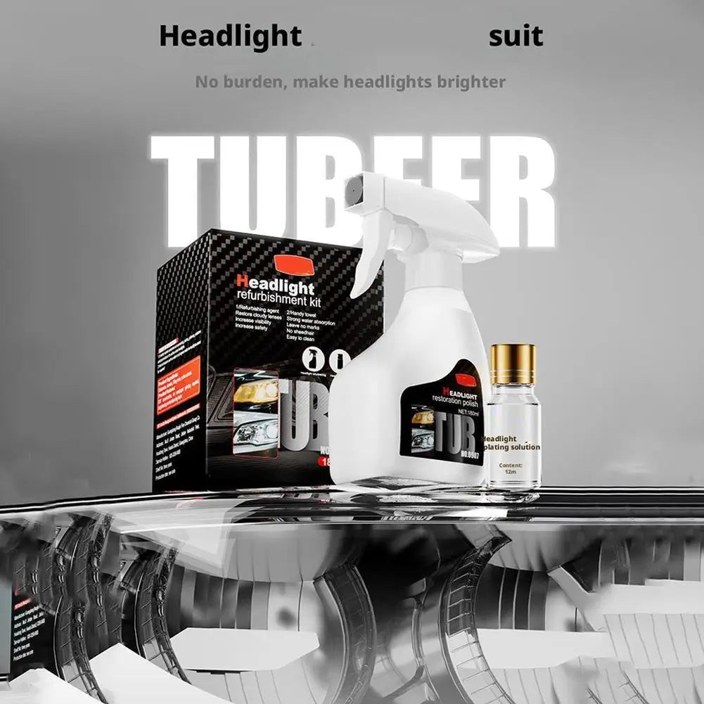 Car Headlight Restoration Kit – Spray, Polish & Scratch Repair Headlight Restoration Kit QXL