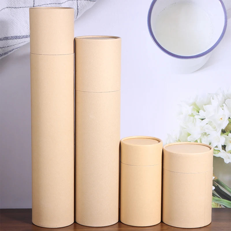 Round Kraft Paper Tube Containers | Pencils, Tea & Storage Kraft Paper Tube QXL