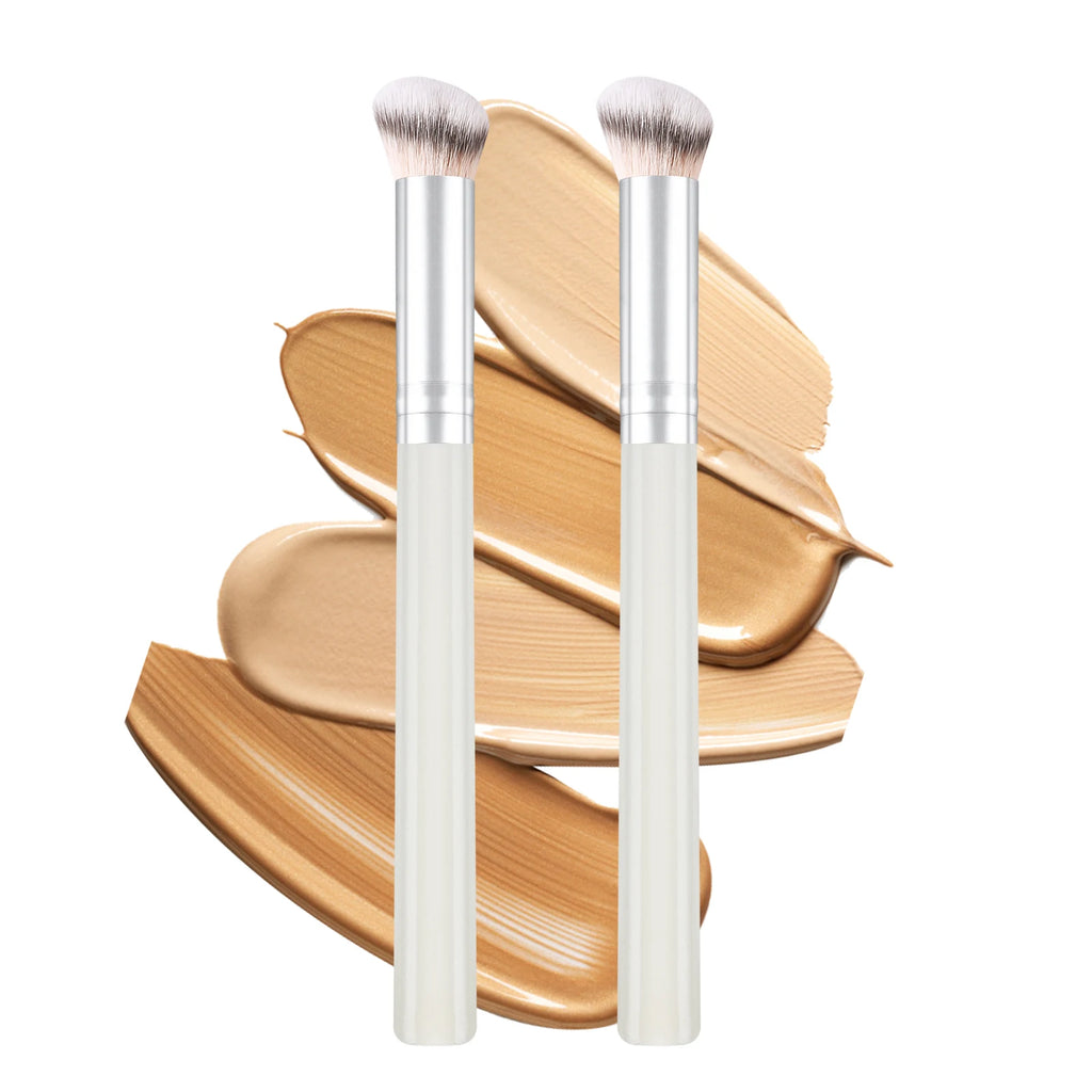 Ronshadow 2-Pack Concealer Blending Brush | Wood Handle Concealer Blending Brush QXL WHITE