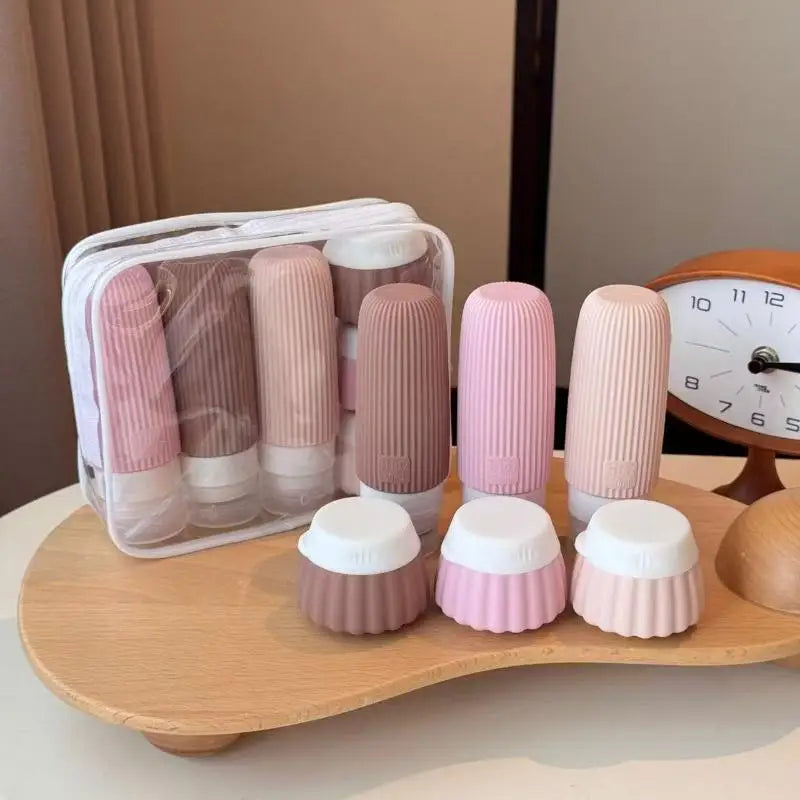 Silicone Travel Toiletry Bottle Set | Leak-Proof, Reusable Travel Bottle Set QXL
