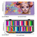 12-Colour Water-Based Face & Body Paint Kit | Halloween Face & Body Paint QXL 12 Grid Face Paint