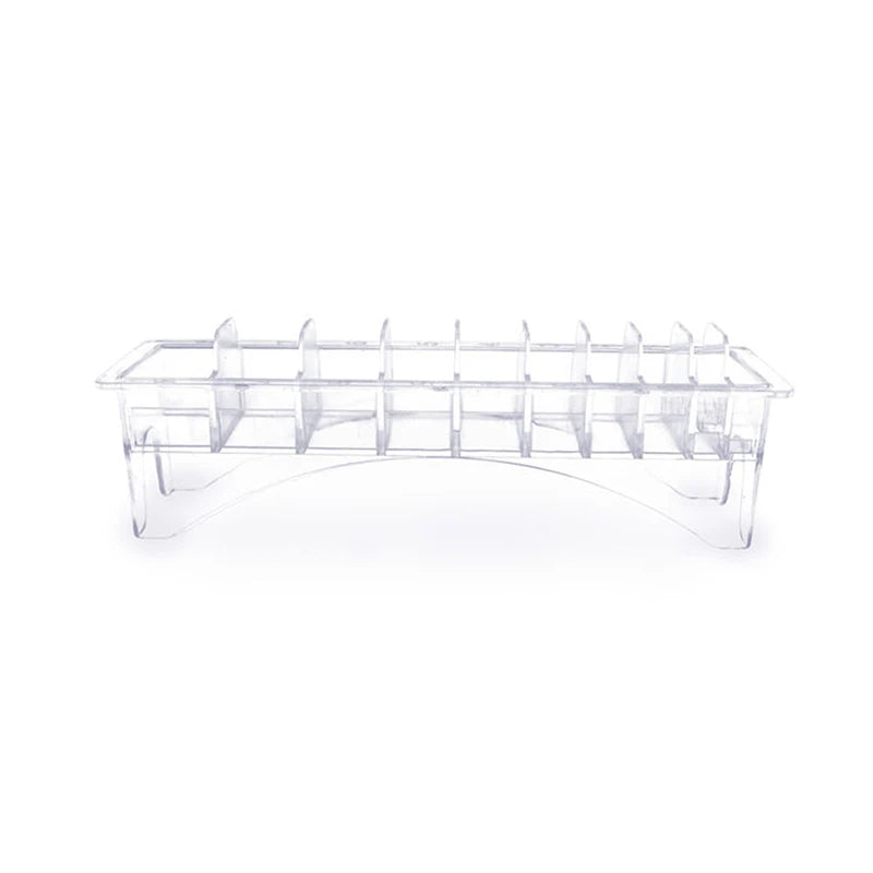8-Grid Hair Clipper Guide Comb Organizer Storage Box Comb Storage Organizer QXL White