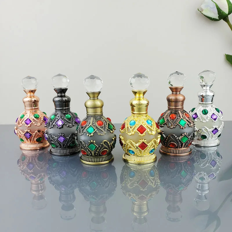 15ml Vintage Arab Style Metal Perfume & Essential Oil Dropper Bottle Perfume Dropper Bottle QXL