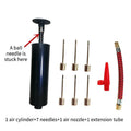 10-Piece Mini Hand Air Pump Set | Ball Inflation Kit & Needles Ball Air Pump Set QXL black
