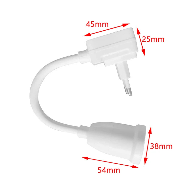 E27 Plug-In Swivel Bulb Holder with Switch & Flex Hose EU Plug Plug-In Lamp Socket QXL