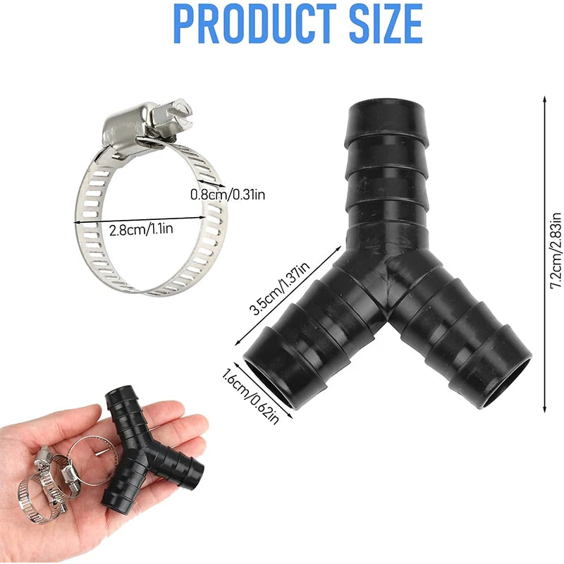 Y-Type Washing Machine Drain Hose Connector 8-Pc Set Drain Hose Connector QXL