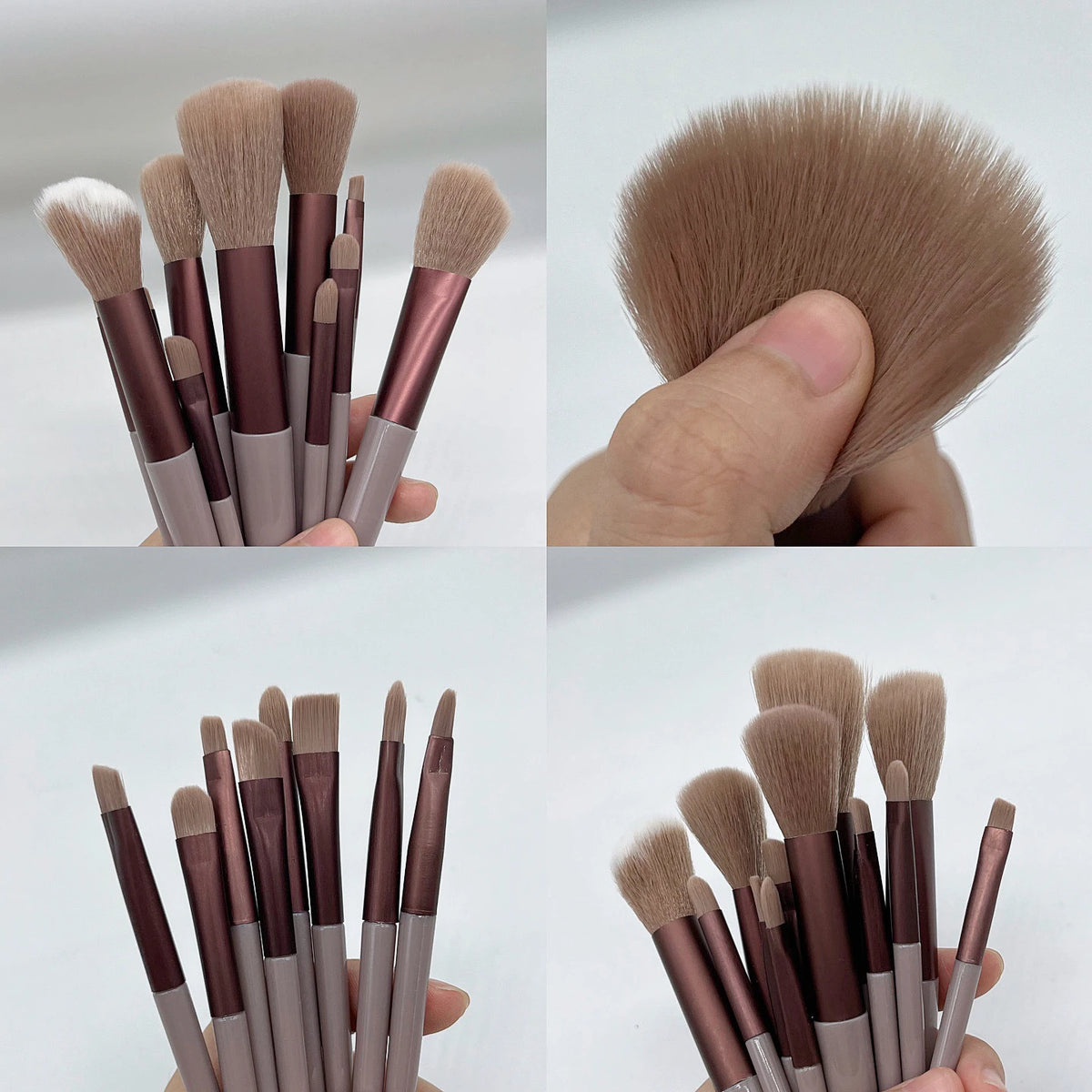13-Piece Makeup Brush Set with Bag | Foundation & Eyeshadow Makeup Brush Set QXL