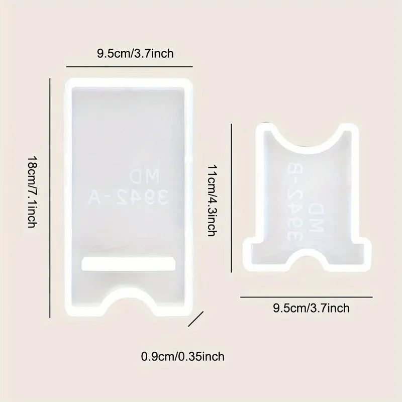 Phone Stand Resin Silicone Mold | Epoxy Casting DIY Craft Resin Casting Mold QXL 1set