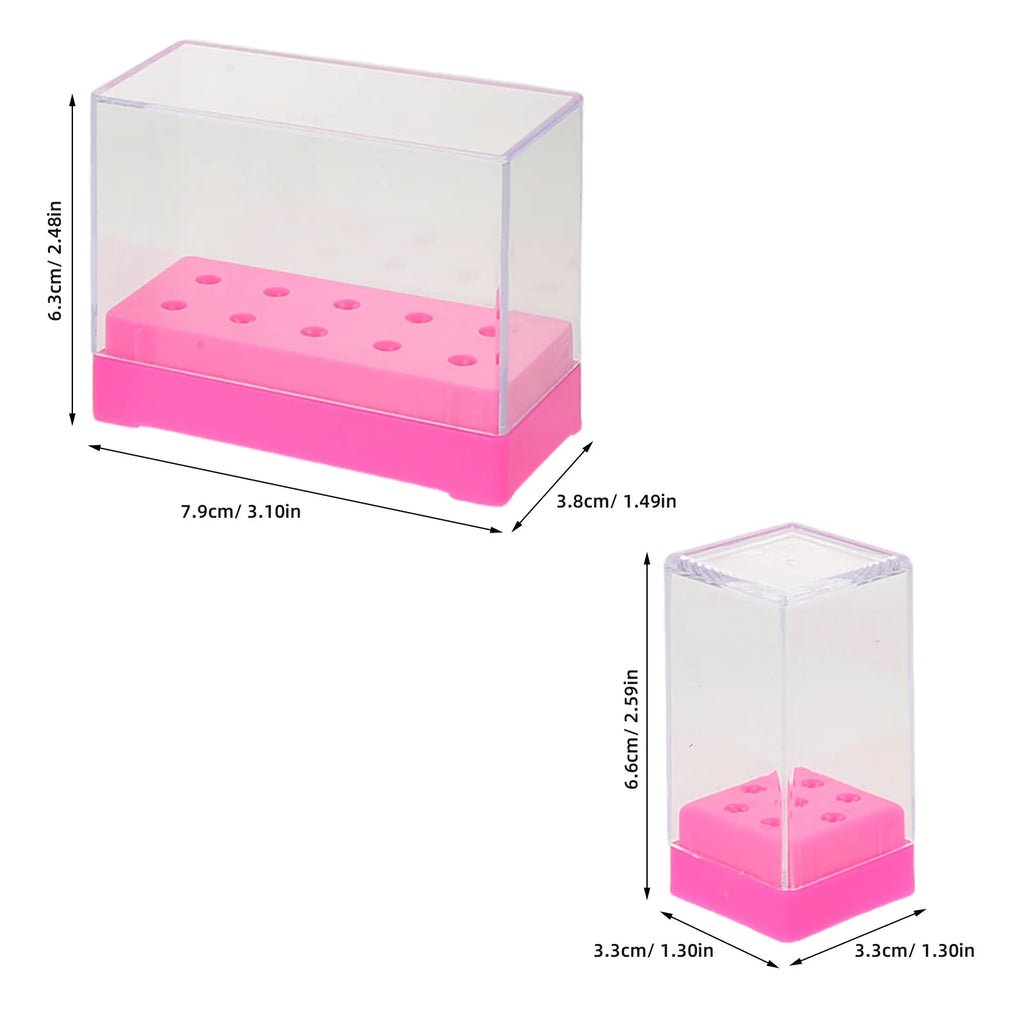 4-Piece Nail Drill Bit Holder & Manicure Organizer Set Nail Organizer Set QXL