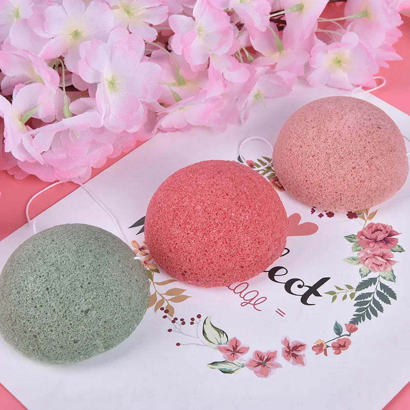 Natural Konjac Face Cleansing Sponge | Gentle Exfoliating Puff Facial Cleansing Sponge QXL