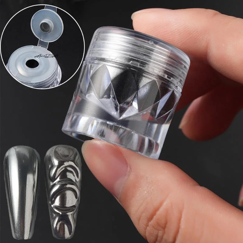 Aurora Pearl Chrome Nail Glitter Powder | Mirror Shimmer Chrome Nail Powder QXL