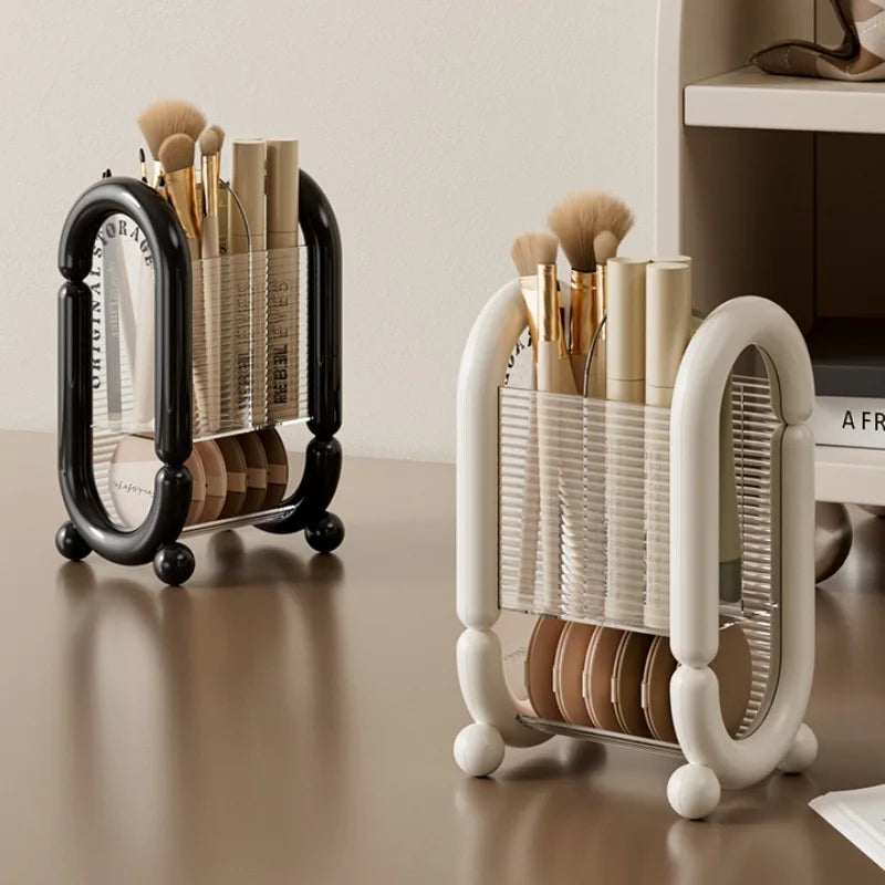 Makeup Brush Holder & Powder Puff Organizer | Vanity Storage Makeup Brush Organizer QXL