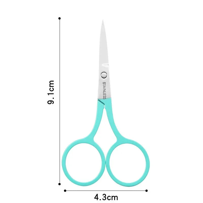Nail Cuticle Scissors | Eyebrow & Eyelash Trimmer Stainless Steel Cuticle Scissors QXL M111 Blue