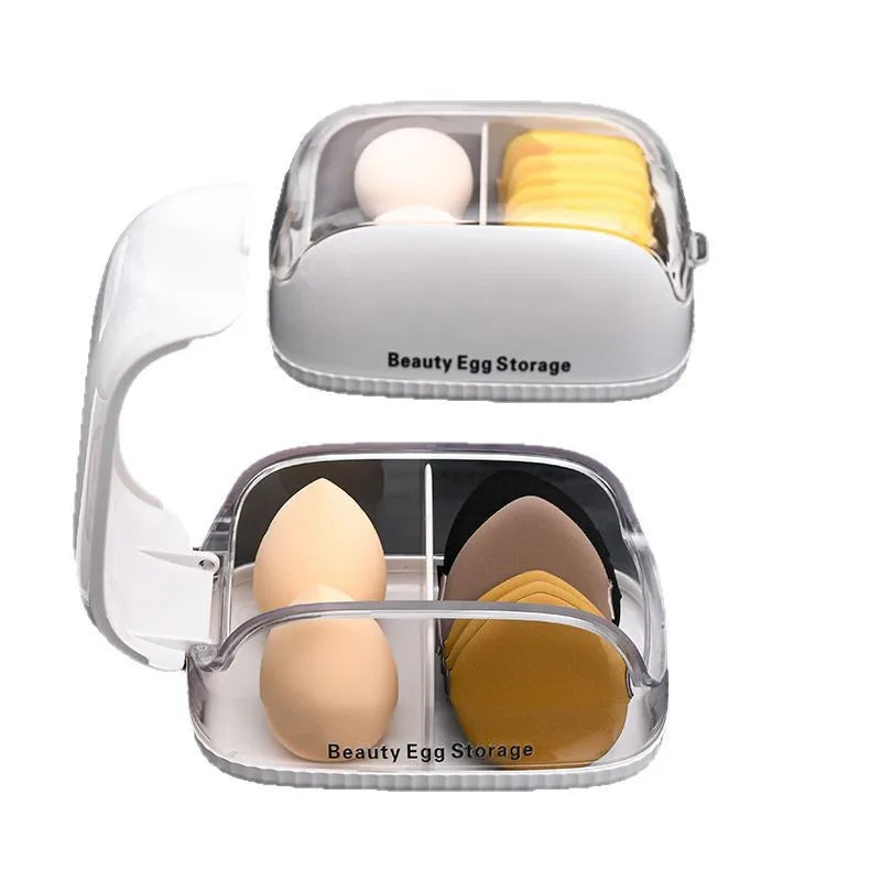Dustproof Makeup Sponge Storage Box with Lid | Beauty Blender Makeup Sponge Organizer QXL