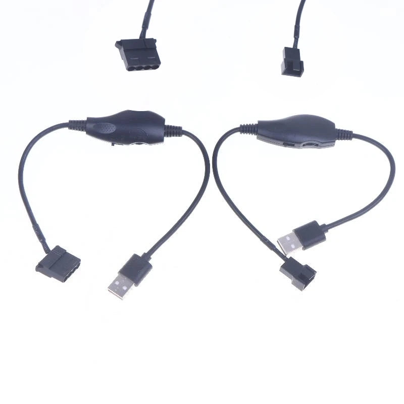 USB to 4-Pin PWM Fan Adapter Cable | 5V to 12V Boost Converter Fan Power Adapter Cable QXL