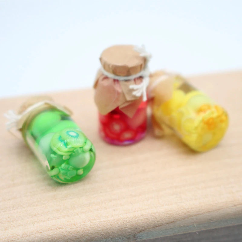 Dollhouse Miniature Fruit Glass Cans | Resin Food Play Model Dollhouse Miniature QXL
