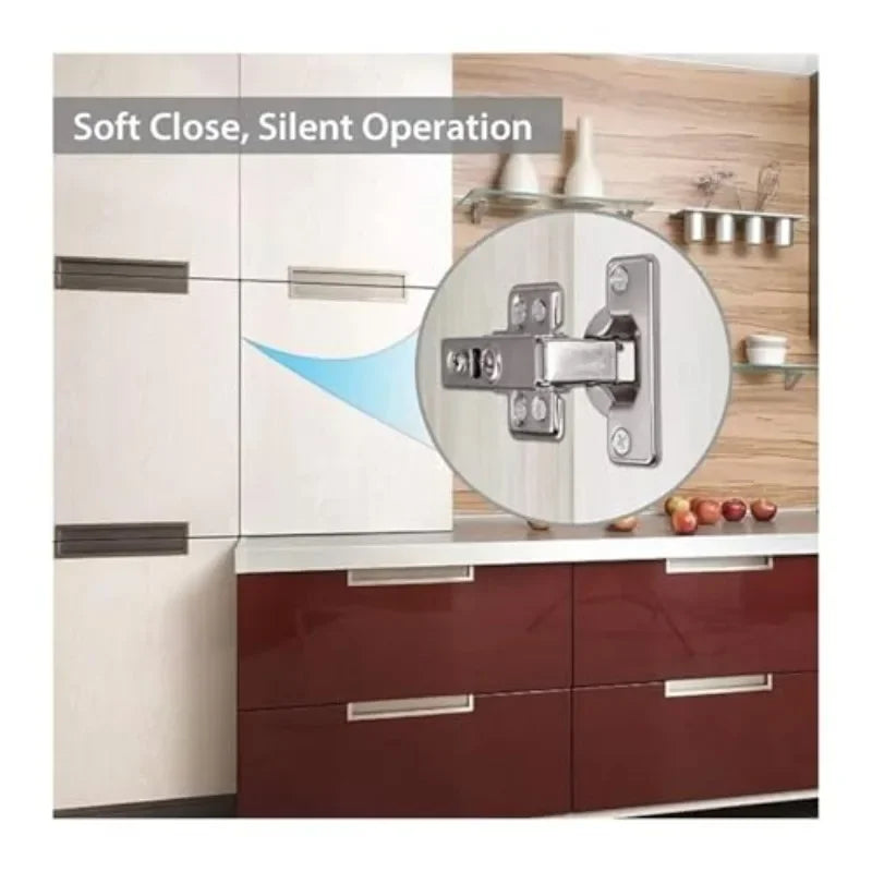 Soft-Close Cabinet Hinge | Full Coverage Straight Arm Damper Cabinet Door Hinge QXL