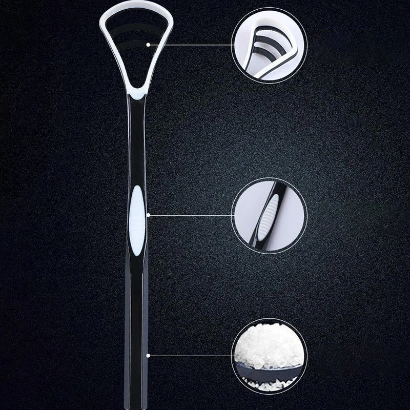 Dual-Sided Silicone Tongue Scraper & Brush | YOVIP Tongue Scraper QXL