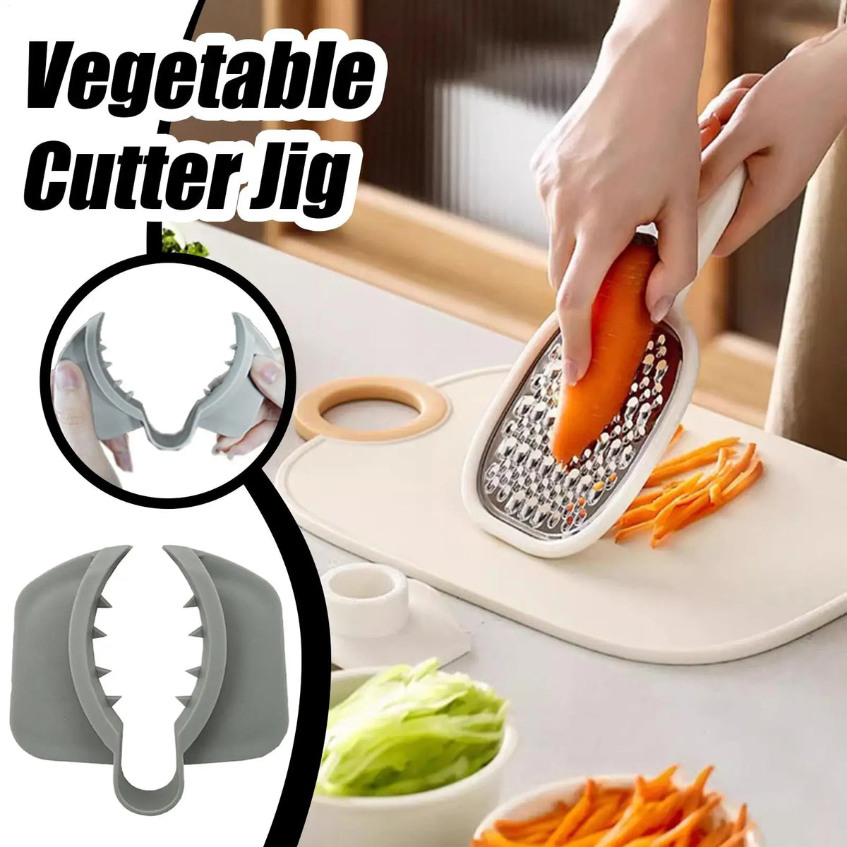 Finger Guard for Mandoline Slicer & Grater | Non-Slip Safety Kitchen Safety Tool QXL