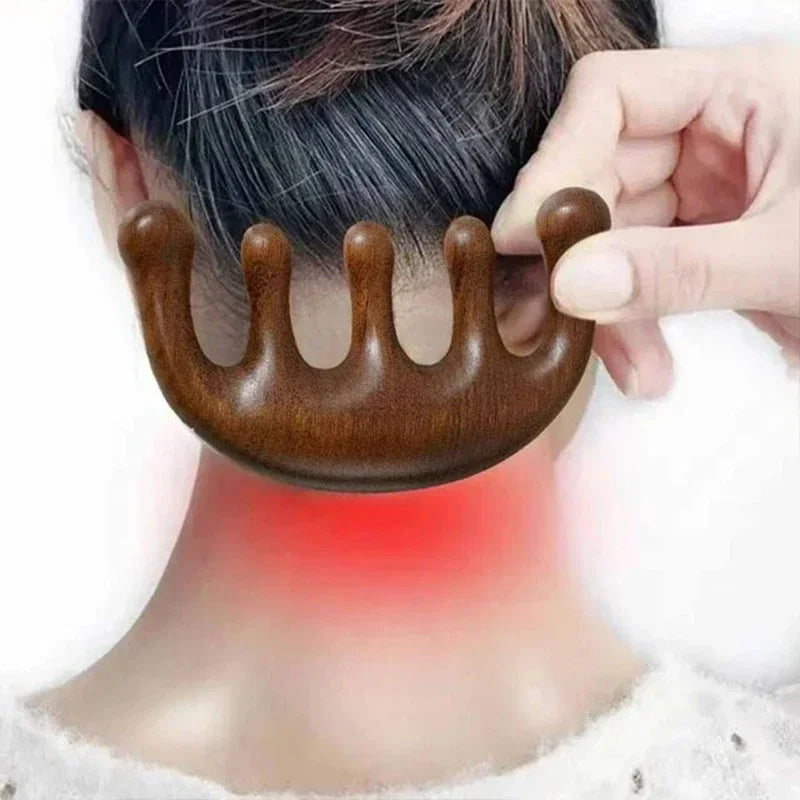 Sandalwood Massage Comb | Scalp & Body Massager Tool Scalp Massage Comb QXL