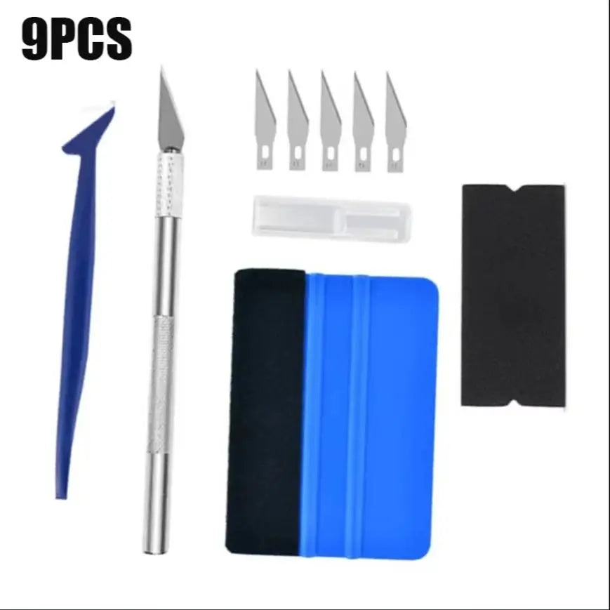 Vinyl Wrap Tool Kit – Felt Squeegee, Micro Scraper & Knife Vinyl Wrap Tool Kit QXL