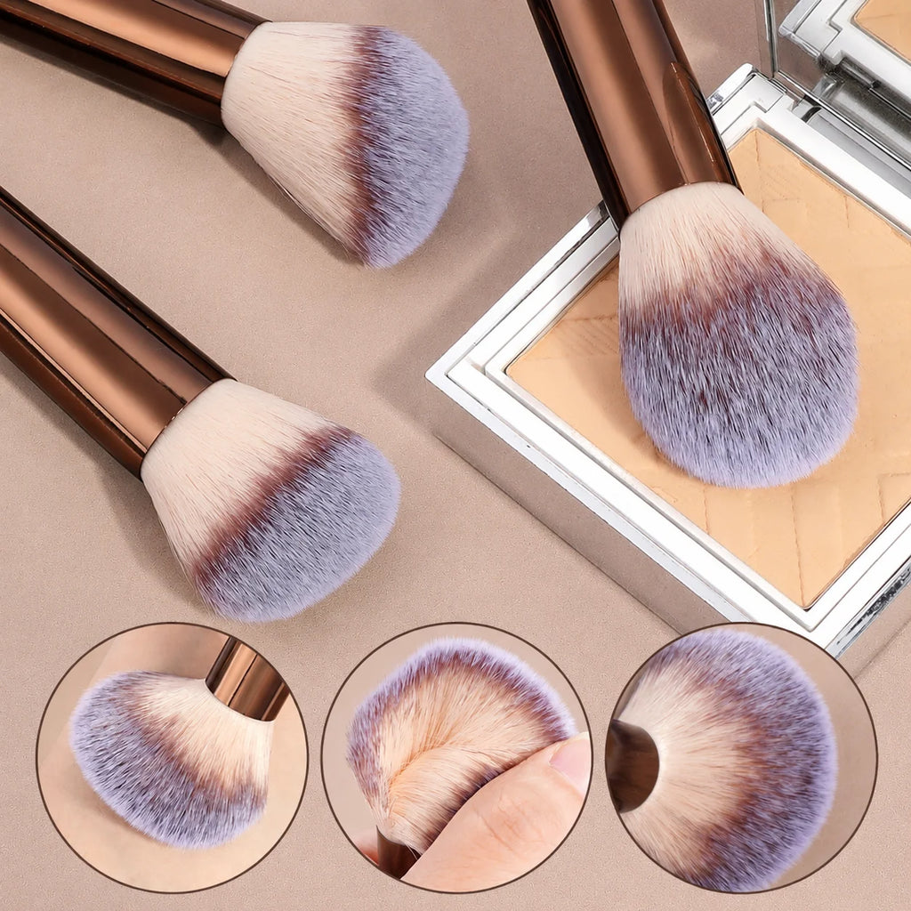 LUXEBLEND 23-Pc Makeup Brush Set | Velvet Bag & Puffs Makeup Brush Set QXL
