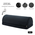 Half Moon Bolster Pillow | Memory Foam Leg & Back Cushion Memory Foam Bolster Pillow QXL black 42x18x14cm