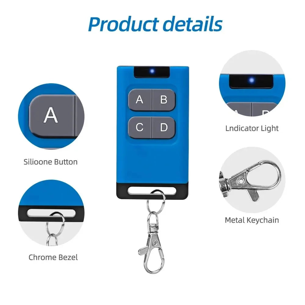 Universal 433MHz 4-Button Garage Door Remote | Rolling Code Garage Door Remote QXL
