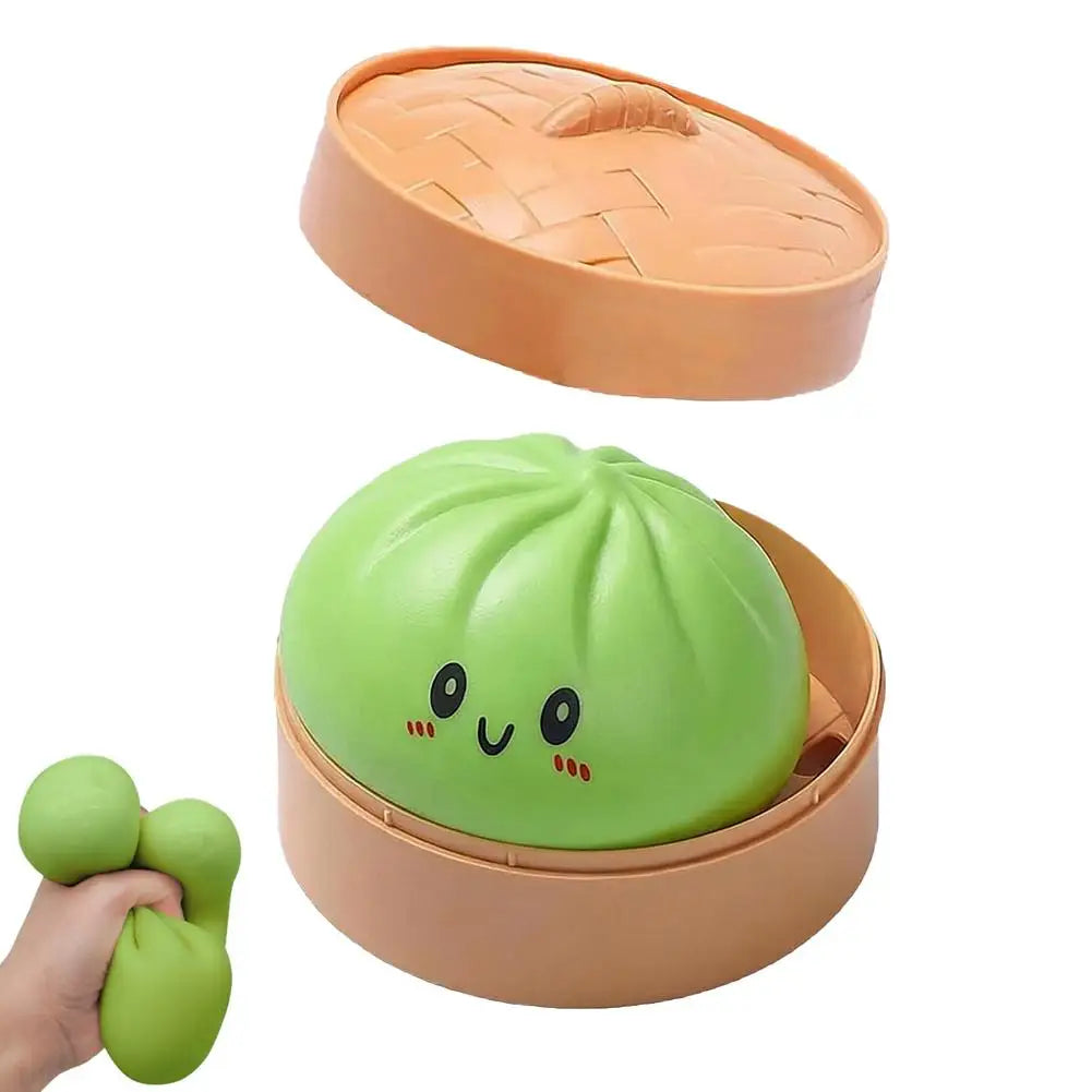 Dumpling Squishy Stress Ball | Sensory Squeeze Toy Gift Squishy Stress Toy QXL Green